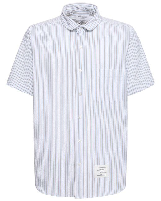Thom Browne Hemd Aus Baumwolle in White für Herren