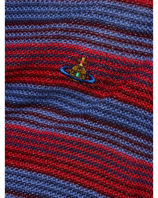 Vivienne Westwood Red Striped Wool & Silk Knit Sweater for men