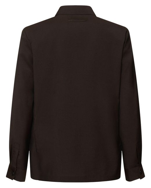 メンズ Zegna ウール&モヘアチョアジャケット Black