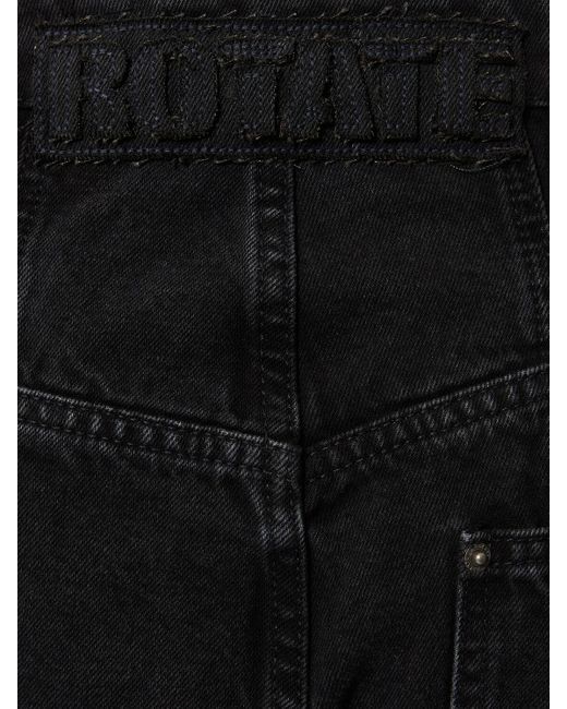 ROTATE BIRGER CHRISTENSEN Black Weite Jeans Aus Denim