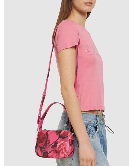 Blumarine Pink St. Rose Napa Leather Top Handle Bag