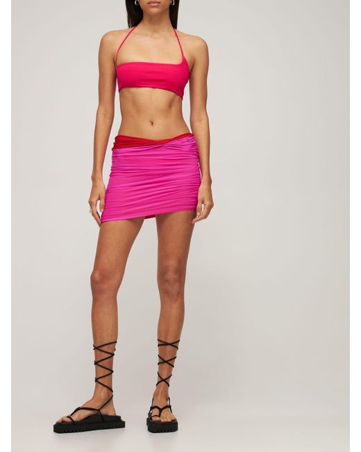 The Attico Sheer Layered Cover Up Mini 