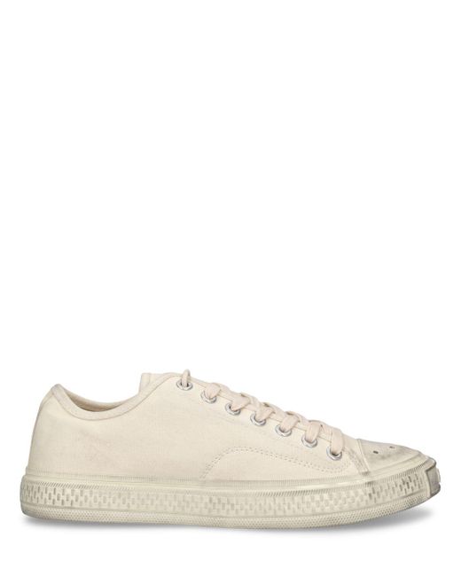 Acne Natural Ballow Cotton Low Top Sneakers
