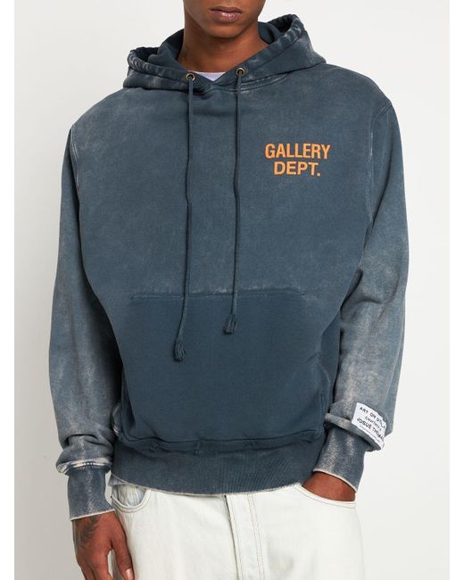 reversible navy french logo hoodie