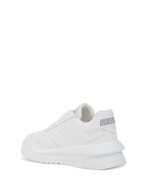 Versace White Leather Sneakers for men
