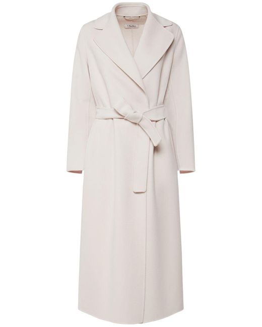 Manteau en laine doublée avec ceinture poldo Max Mara en coloris White