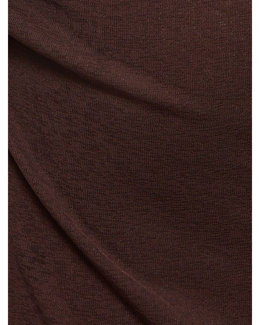 Falda midi de malla de jersey Nanushka de color Brown
