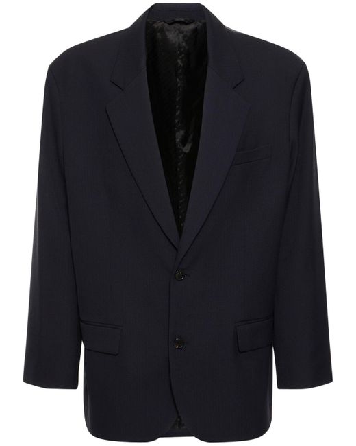 Acne Blue Juylian Wool Blend Oversized Jacket for men