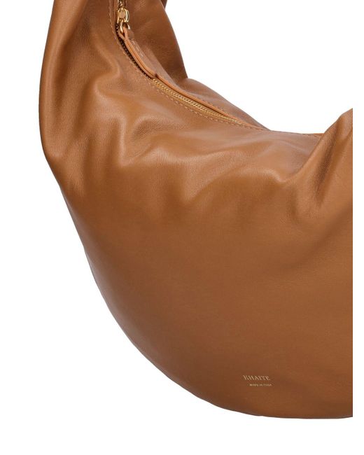Khaite Brown Medium Olivia Leather Hobo Bag