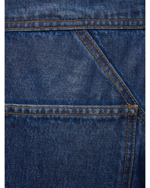 ANDERSSON BELL Blue Tripot Coated Cotton Flared Jeans for men