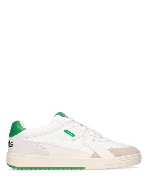 Palm Angels White Palm University Leather Low-top Sneakers for men