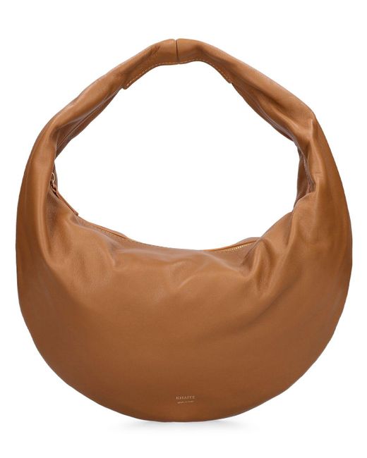 Khaite Brown Medium Olivia Leather Hobo Bag