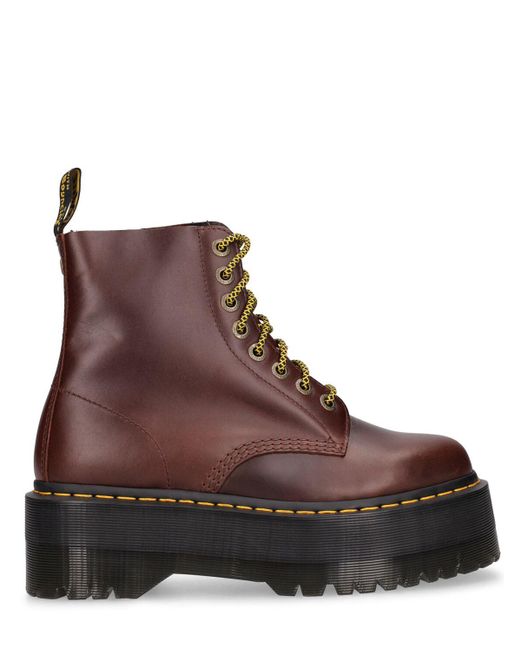 Stivali 1460 pascal max in pelle 60mm di Dr. Martens in Brown