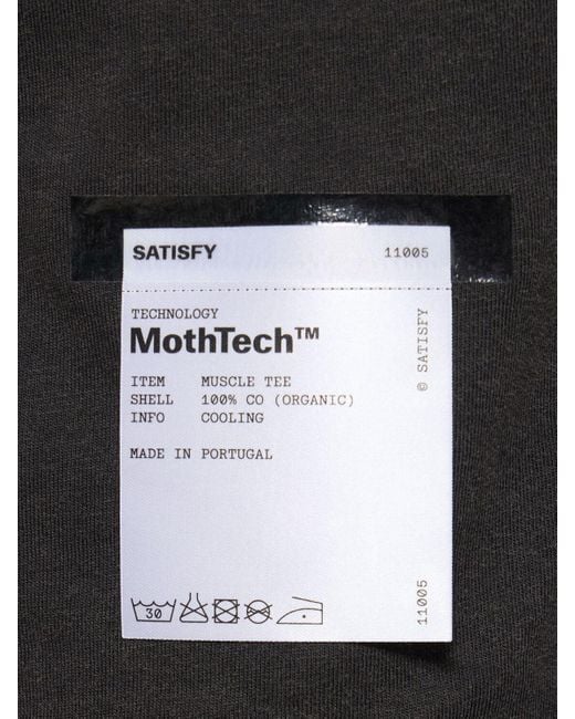 メンズ Satisfy Mothtech Muscle コットンタンクトップ Black