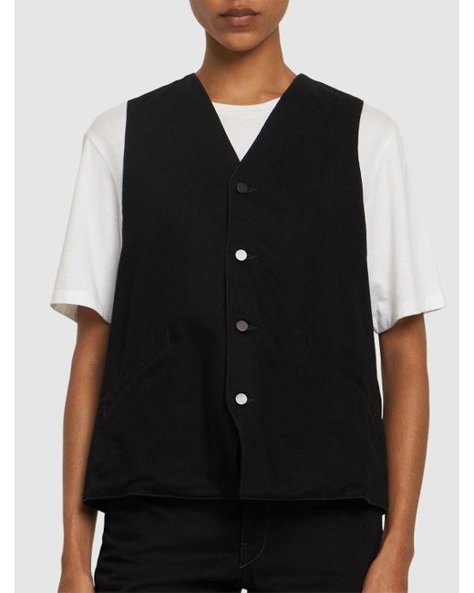 Lemaire Black Cotton Vest