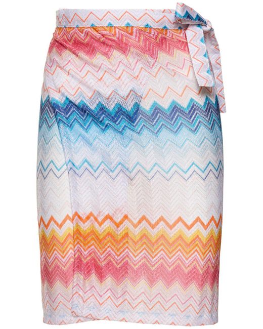 Missoni Blue Jacquard Lurex Sarong