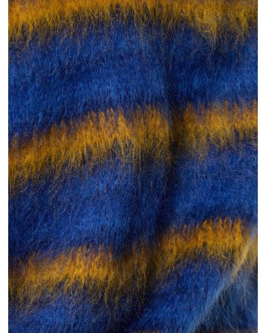 Marni Blue Iconic Brushed Mohair Blend Knit Sweater for men