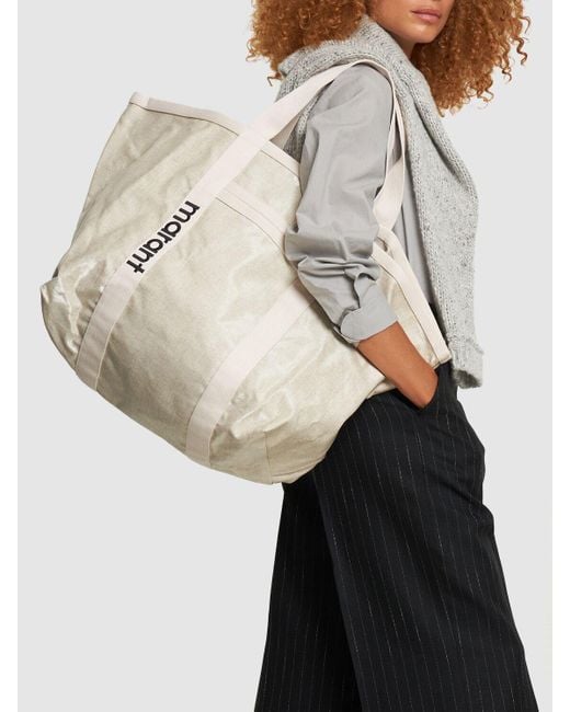 Isabel Marant Natural Warden Cotton Tote Bag