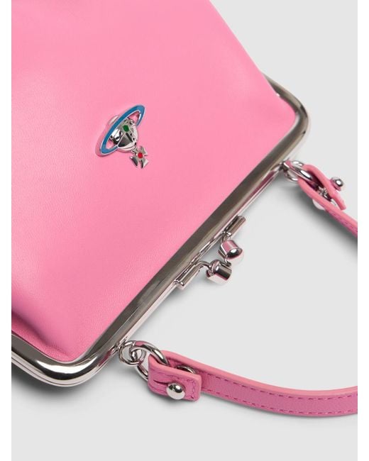 Vivienne Westwood Pink Handtasche Aus Leder "granny Frame"