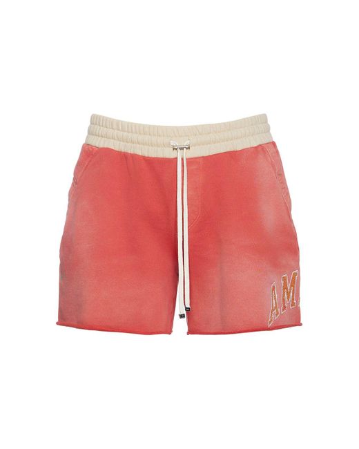 メンズ Amiri Vintage Collegiate ハーフパンツ Red