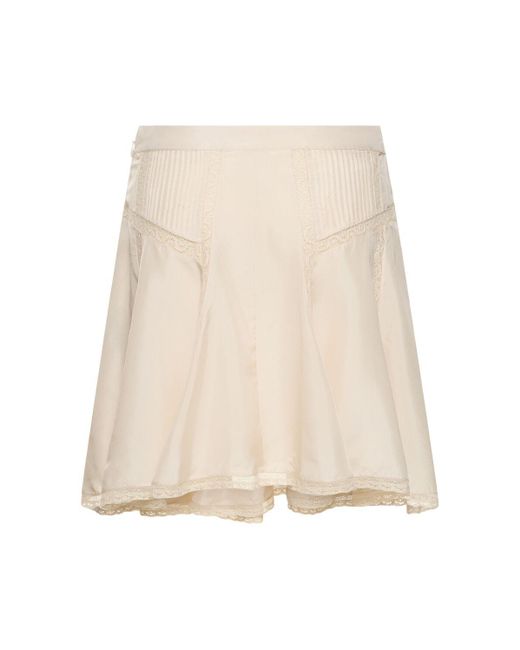 Isabel Marant Natural Zia Silk Mini Skirt