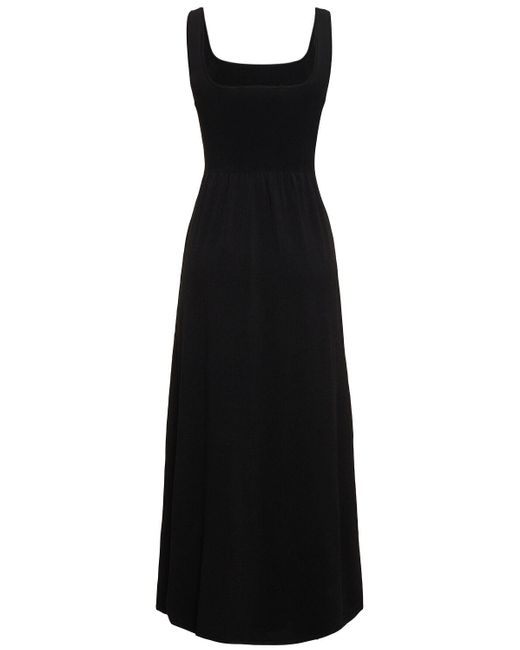 Matteau Black Classic Viscose Blend Knit Maxi Dress