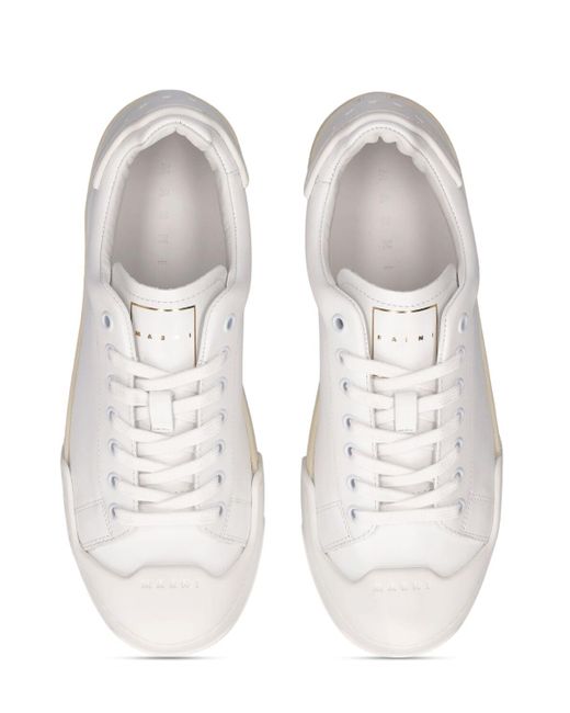 Marni White 20mm Dada Leather Sneakers