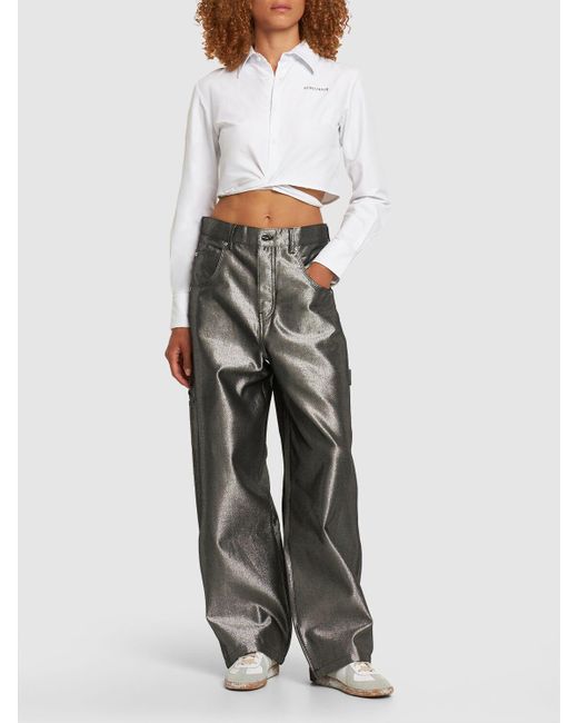 Marc Jacobs Gray Reflektierende Oversize-jeans