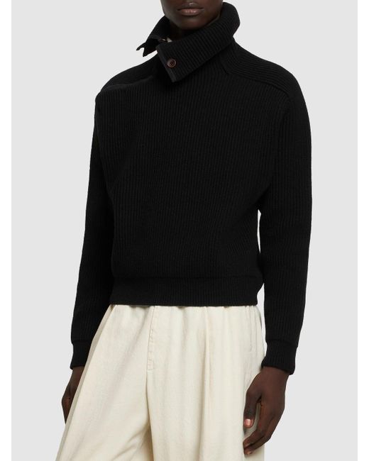 Suéter de lana Jacquemus de hombre de color Black