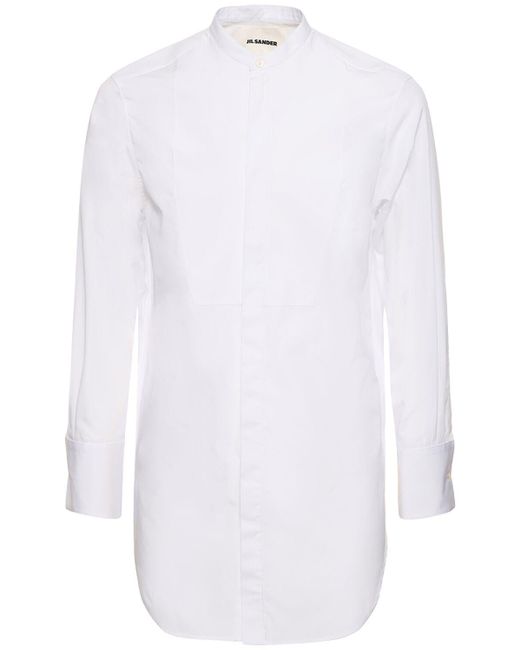 メンズ Jil Sander オーバーサイズコットンポプリンシャツ White