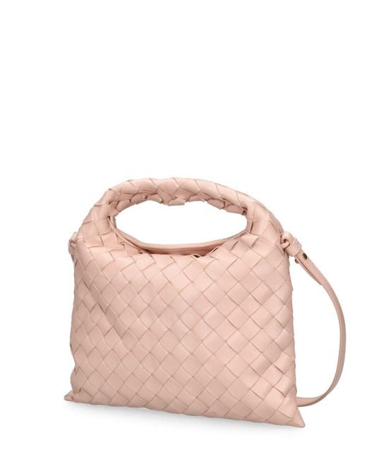 Bottega Veneta Pink Mini Hop Leather Cross-Body Bag