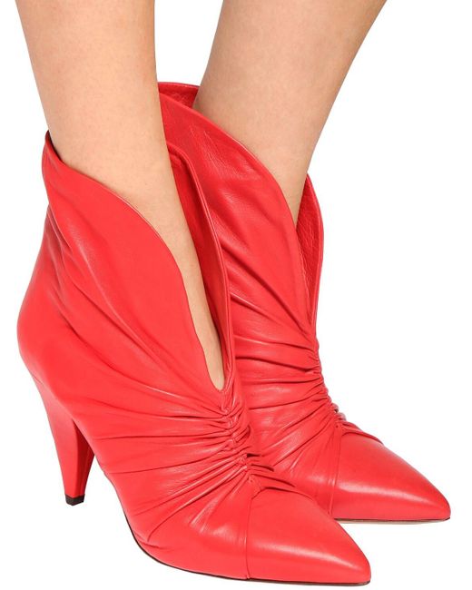 Isabel Marant Leather Lasteen in Red - Save 73% Lyst