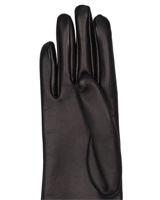 The Row Black Simon Long Gloves