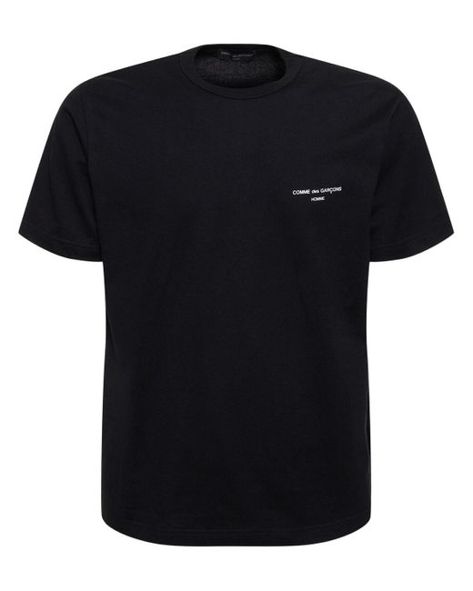 Comme des Garçons Black Printed Logo Cotton T-shirt for men
