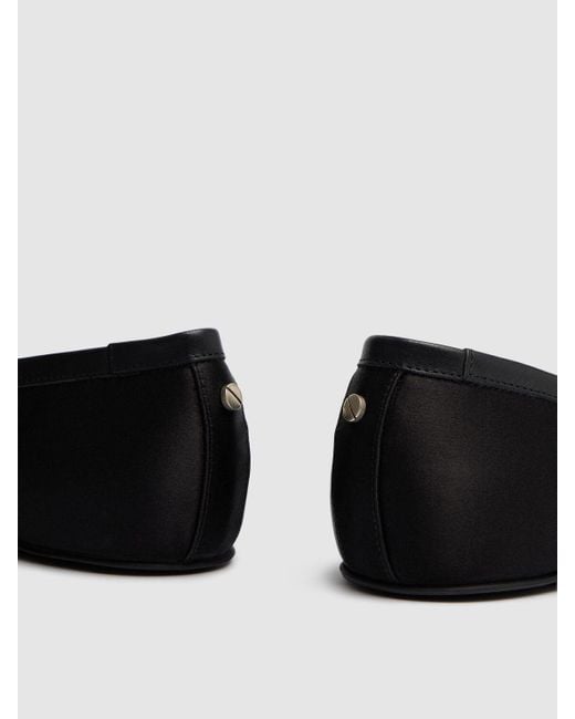 Ann Demeulemeester Paloma サテンバレリーナフラットシューズ Black