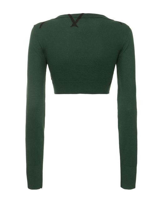 Burberry Green Strickpullover Aus Baumwolle Mit Karos