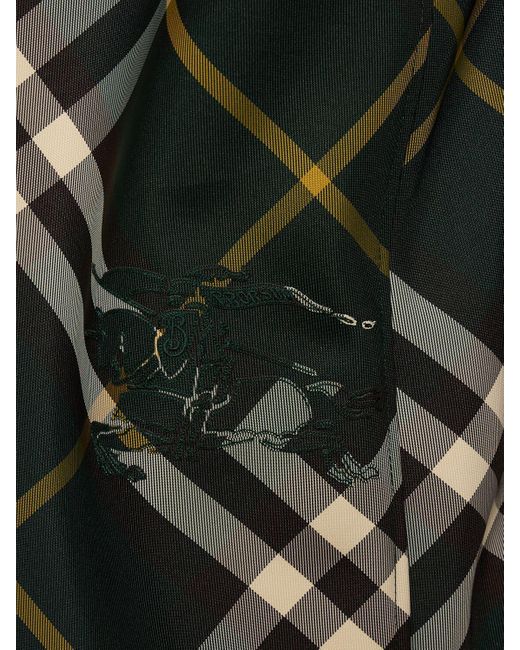 Burberry Black Check Print Hooded Nylon Jacket for men