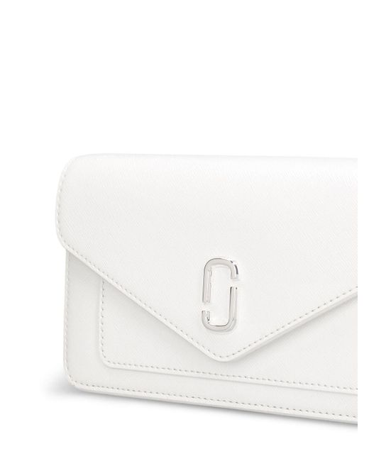 Portafoglio the leather envelope con catena di Marc Jacobs in White