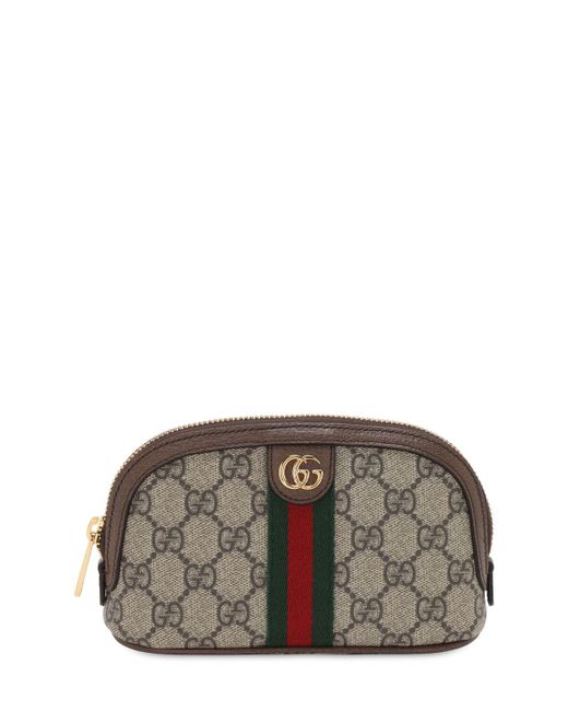 Gucci Brown Beige GG Ophidia Coin Pouch