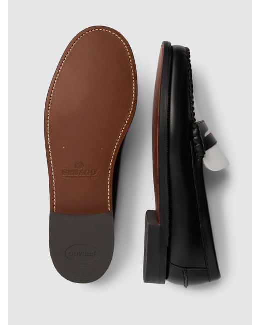 Sebago Black Classic Dan Smooth Leather Loafers