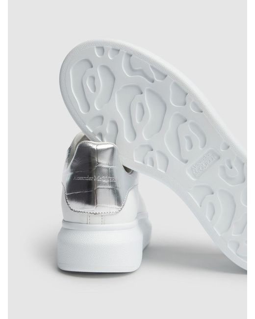 Mujer Sneakers Oversized De Piel Alexander McQueen de color White