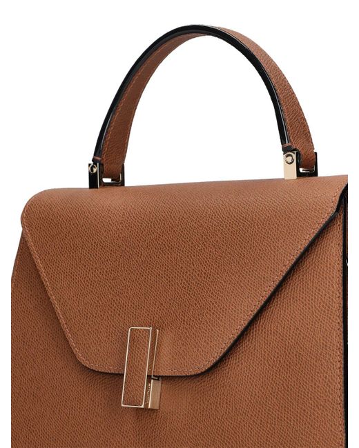 Valextra Brown Medium Iside Soft Grained Leather Bag