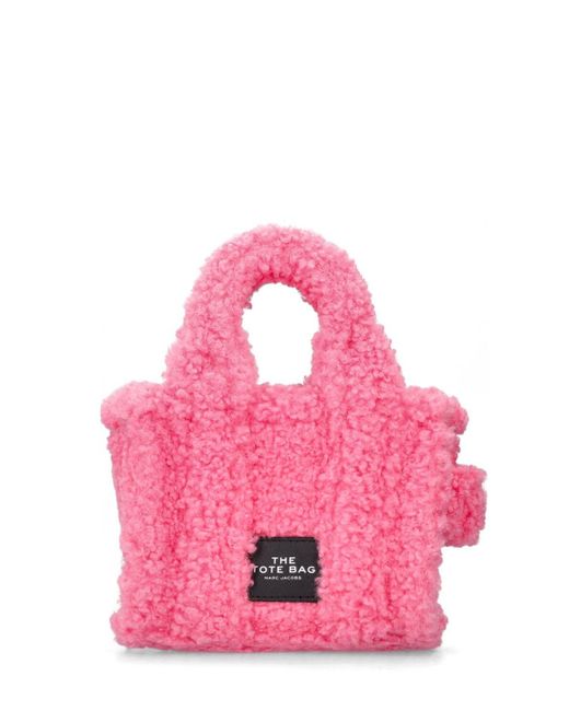 Marc Jacobs Micro Faux Teddy Tote Bag in Pink | Lyst Australia