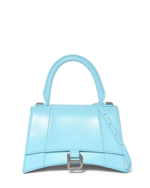 Balenciaga Blue Small Hourglass Top Handle Bag