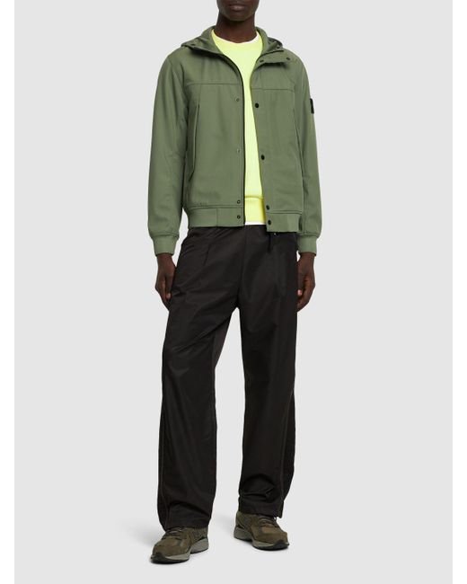 Stone Island Green Light Soft Shell Bomber Jacket for men