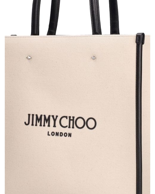 Jimmy Choo Natural N/s Tote/l Canvas Shopping Bag