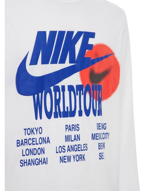 Nike World Tour Printed T-shirt in Blue for Men | Lyst