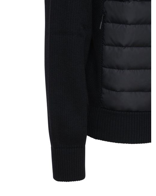 Canada Goose Black Hybridge Wool Knit Down Jacket for men