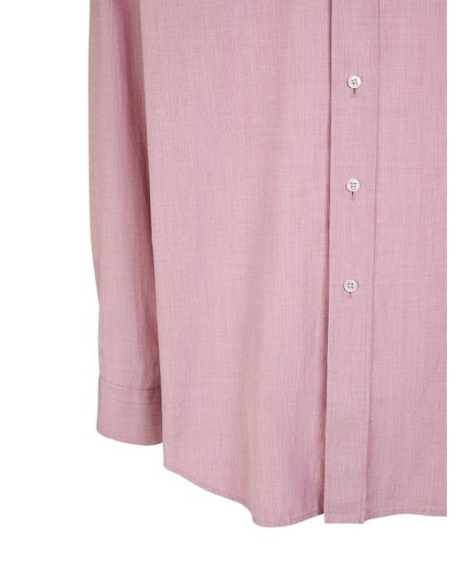 メンズ The Row Miller コットンシャツ Pink
