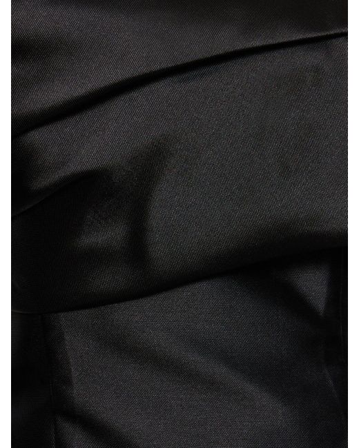 Solace London Black Asymmetrisches Minikleid Aus Twill "edda"